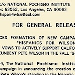 Thumbnail image for Hispanics For Wilson’s first press release touted ‘Self-Deportation’
