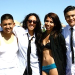 Thumbnail image for Hot improv mob gets all wet Hermosa at Black Tie Beach Party (photos)
