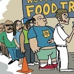 Thumbnail image for La Cucaracha goes to the Gourmet Food Truck Festival (toon)