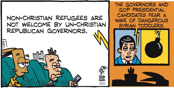 La Cucaracha Gop Governors Have No Room At The Inn Toon