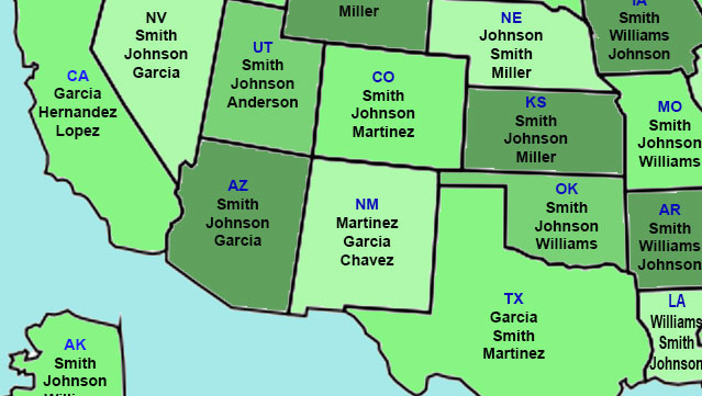 The Most Popular Names In California Garcia Hernandez Y Lopez POCHO